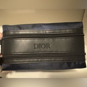Dior Toiletry double zip MEN Pouch - Navy and Black new in box GWP